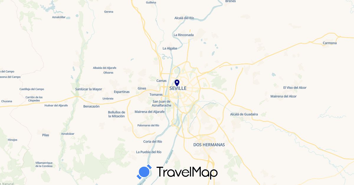 TravelMap itinerary: driving in Spain (Europe)
