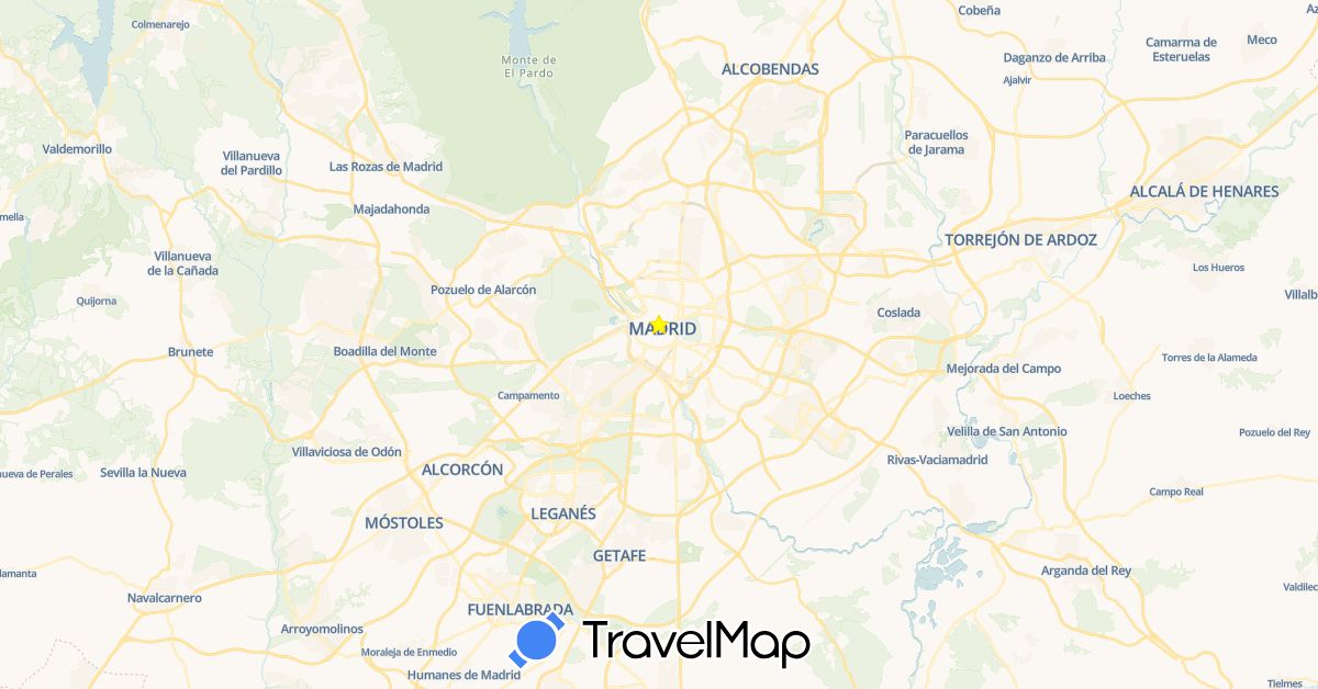 TravelMap itinerary: driving in Spain (Europe)