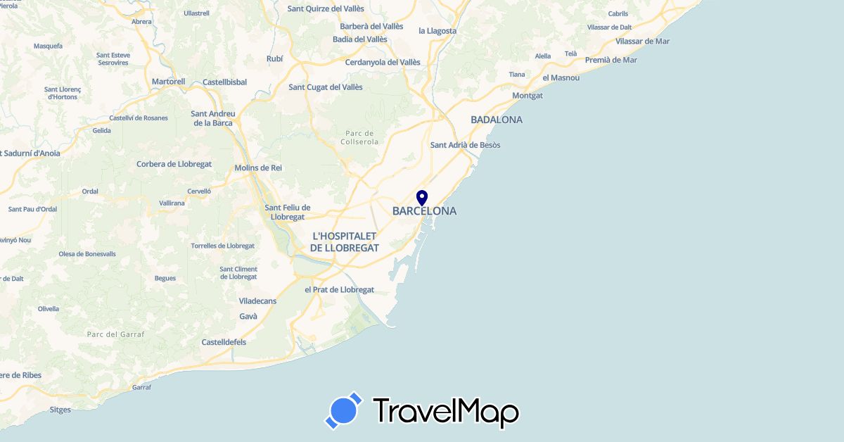 TravelMap itinerary: driving in Spain (Europe)