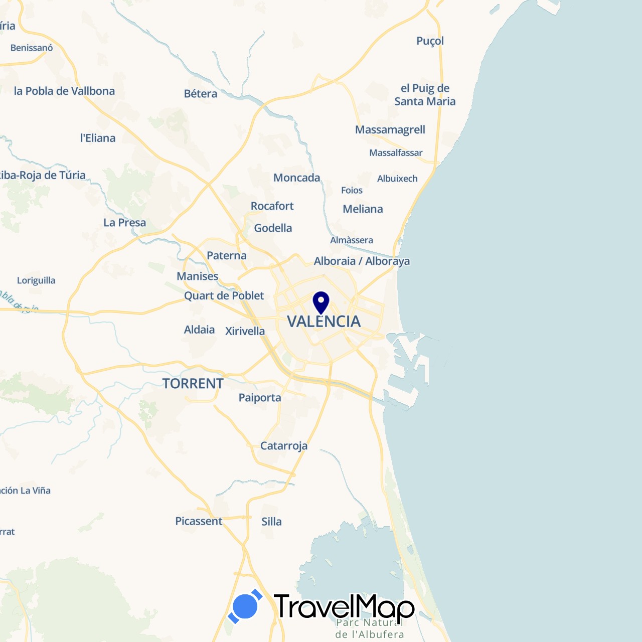 TravelMap itinerary: driving in Spain (Europe)