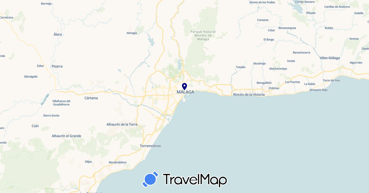 TravelMap itinerary: driving in Spain (Europe)