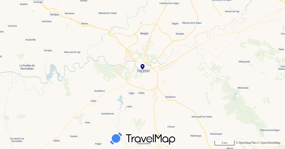 TravelMap itinerary: driving in Spain (Europe)