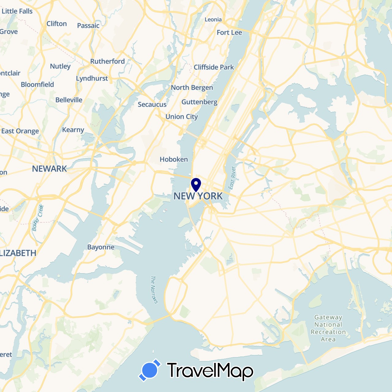TravelMap itinerary: driving in United States (North America)