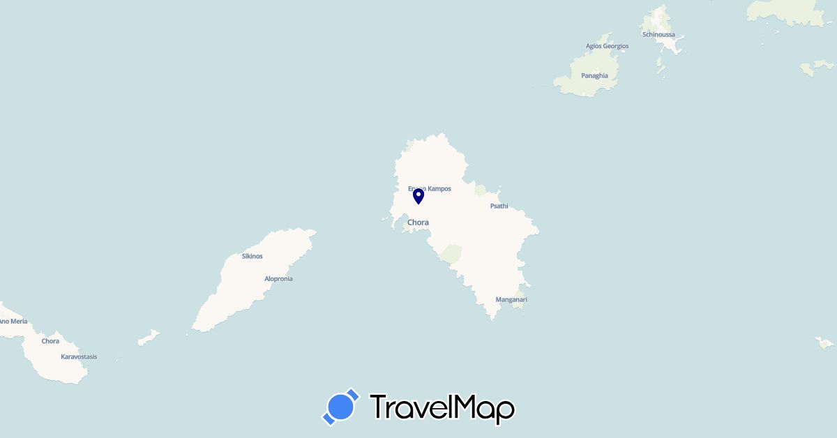 TravelMap itinerary: driving in Greece (Europe)