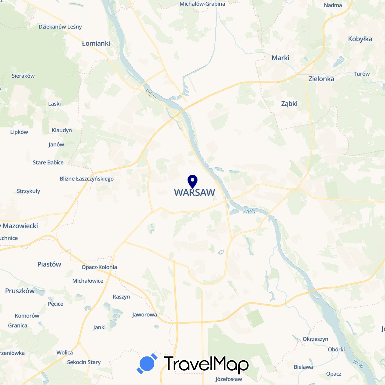 TravelMap itinerary: driving in Poland (Europe)