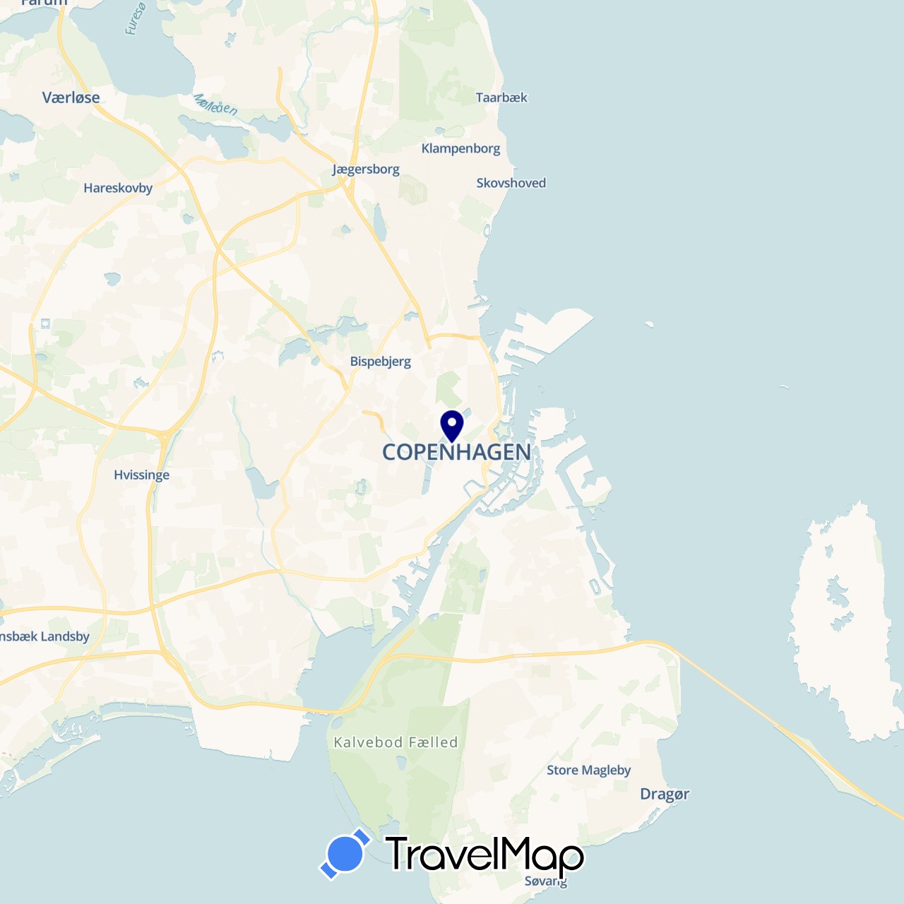 TravelMap itinerary: driving in Denmark (Europe)